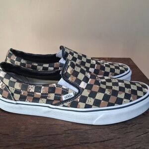 VANS Men's Checkerboard Camo Desert Slip on Sneakers; Size 11.5